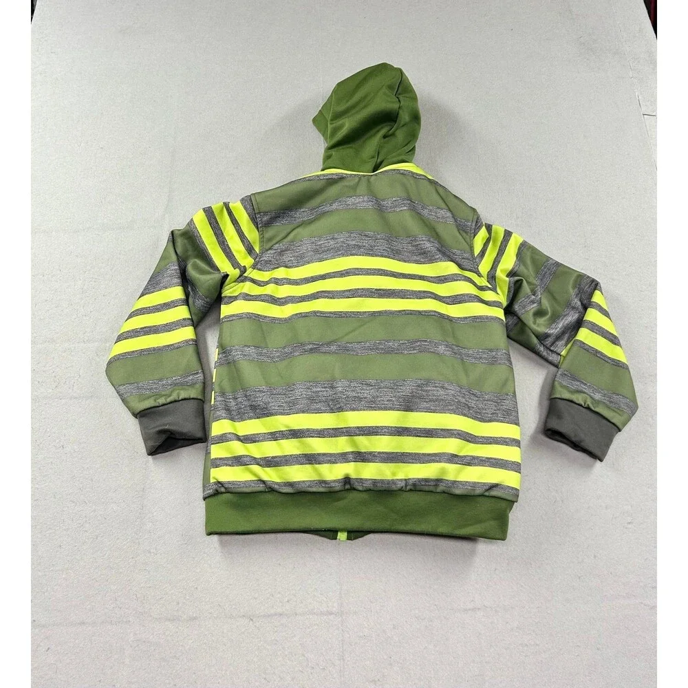 Boys The North Face Reversible Quilted Surgent Hooded Jacket Green